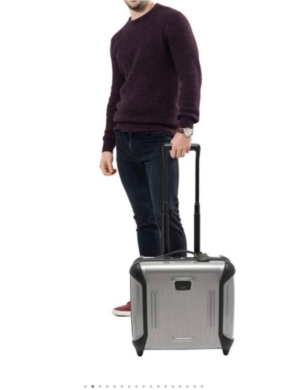 TUMI 19 Degree Compact Brief Rolling Carry-On Spinner Luggage Black/Gray - Picture 2 of 16
